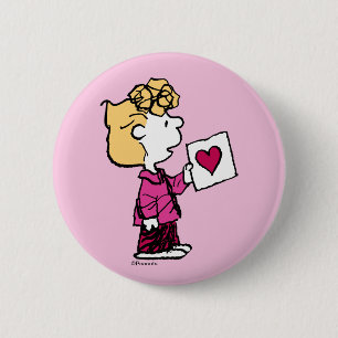 Peanuts   Valentine's Day   Sally Valentine Card Button