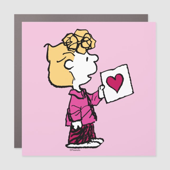 Peanuts | Valentine's Day | Sally Valentine Card Car Magnet (Front)