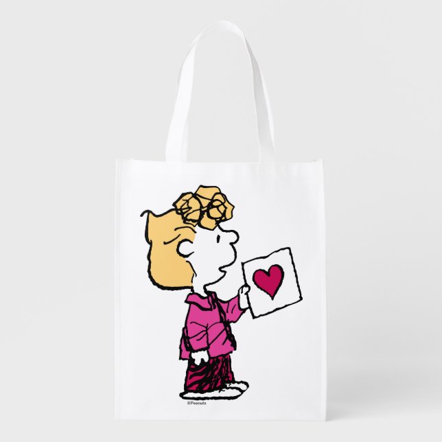 Peanuts | Valentine's Day | Sally Valentine Card Grocery Bag (Front)