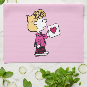 Peanuts   Valentine's Day   Sally Valentine Card Kitchen Towel
