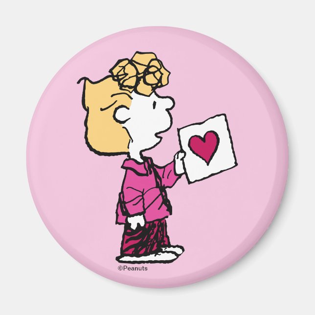 Peanuts | Valentine's Day | Sally Valentine Card Magnet (Front)