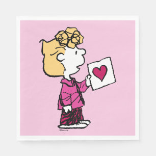 Peanuts Valentine's Day Sally Valentine Card Napkins