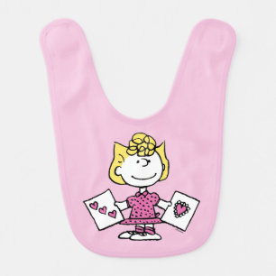 Peanuts Valentine's Day Sally Valentines Baby Bib