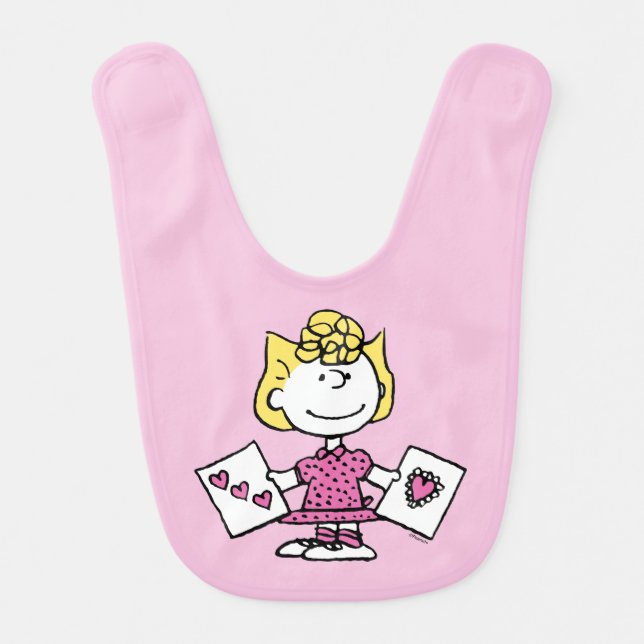 Peanuts | Valentine's Day | Sally Valentines Baby Bib (Front)