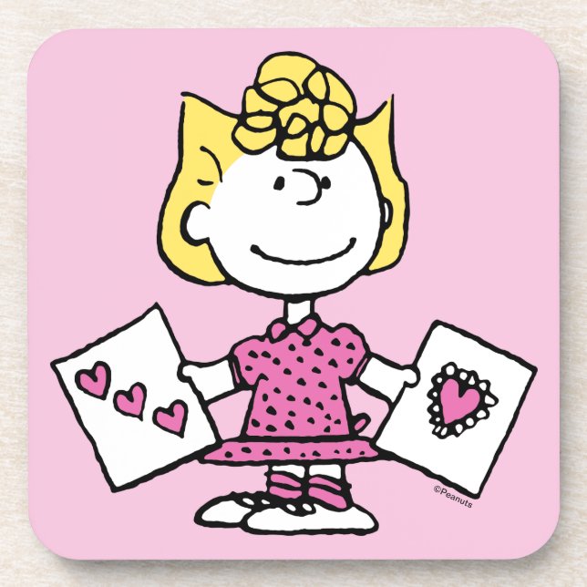 Peanuts | Valentine's Day | Sally Valentines Beverage Coaster (Front)