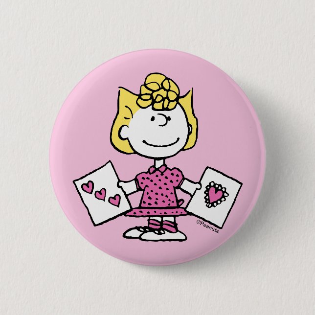 Peanuts | Valentine's Day | Sally Valentines Button (Front)
