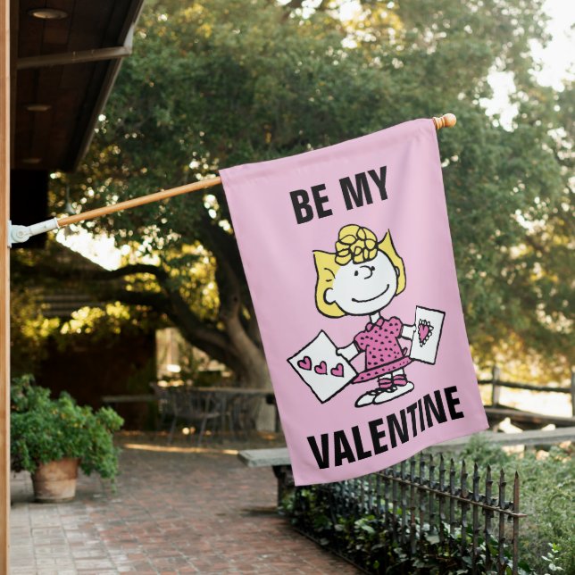 Peanuts | Valentine's Day | Sally Valentines House Flag (In SItu)