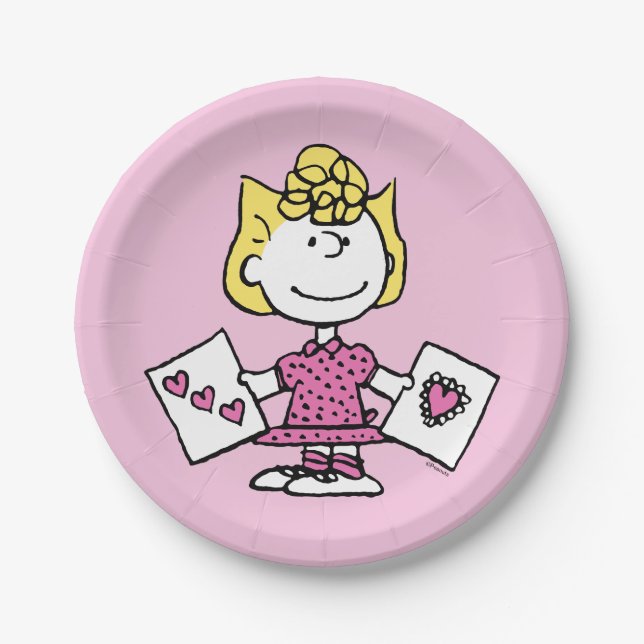 Peanuts | Valentine's Day | Sally Valentines Paper Plates (Front)