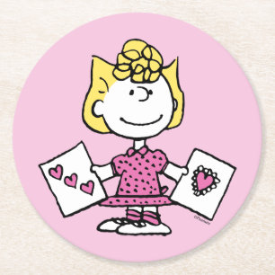 Peanuts Valentine's Day Sally Valentines Round Paper Coaster