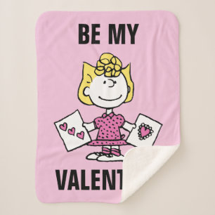 Peanuts Valentine's Day Sally Valentines Sherpa Blanket