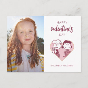 Peanuts Valentine's Day Schroeder & Lucy Postcard