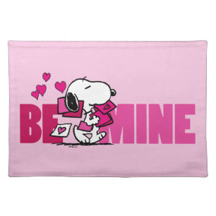 Peanuts Valentine's Day Snoopy Be Mine Cloth Placemat