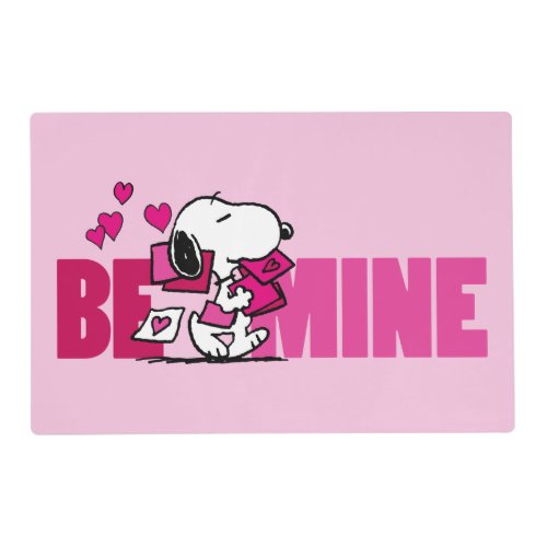 Peanuts  Valentines Day  Snoopy Be Mine Placemat