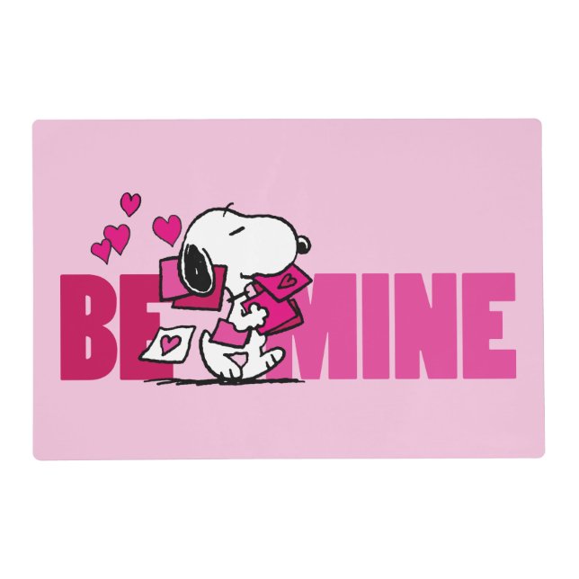 Peanuts | Valentine's Day | Snoopy Be Mine Placemat (Front)