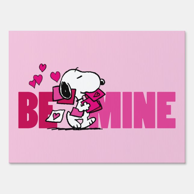 Peanuts | Valentine's Day | Snoopy Be Mine Sign (Front)