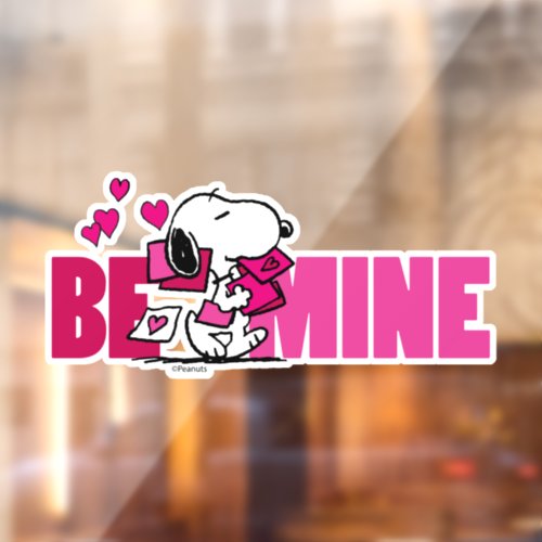 Peanuts  Valentines Day  Snoopy Be Mine Window Cling
