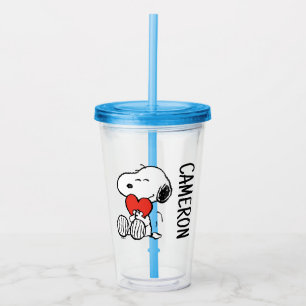 Peanuts   Valentine's Day   Snoopy Heart Hug Acrylic Tumbler