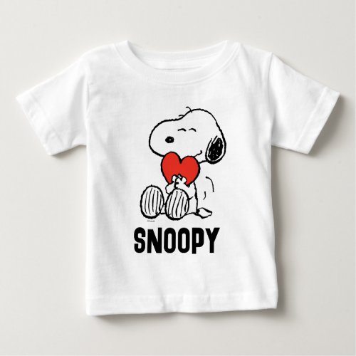 Peanuts  Valentines Day  Snoopy Heart Hug Baby T_Shirt