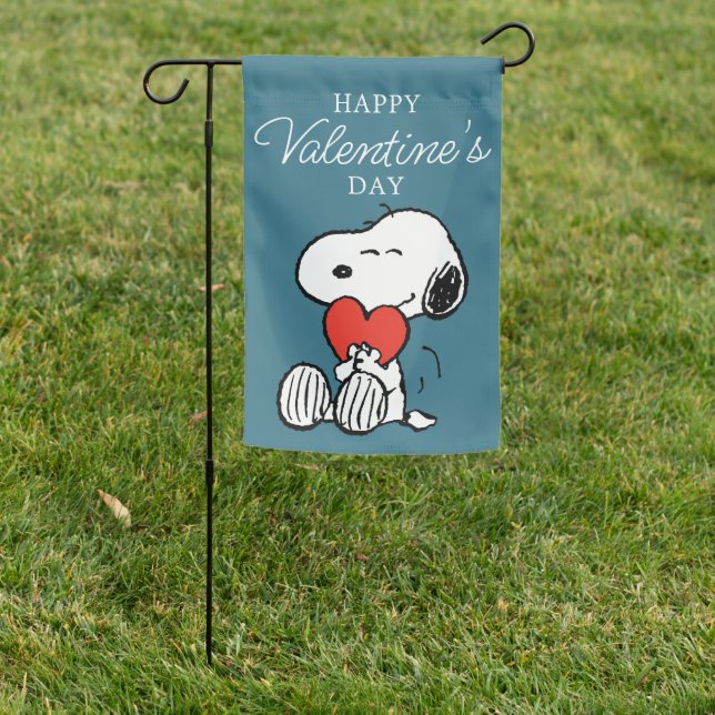 Peanuts | Valentine's Day | Snoopy Heart Hug Garden Flag (In SItu)