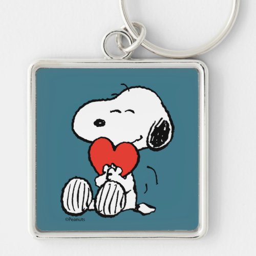 Peanuts  Valentines Day  Snoopy Heart Hug Keychain