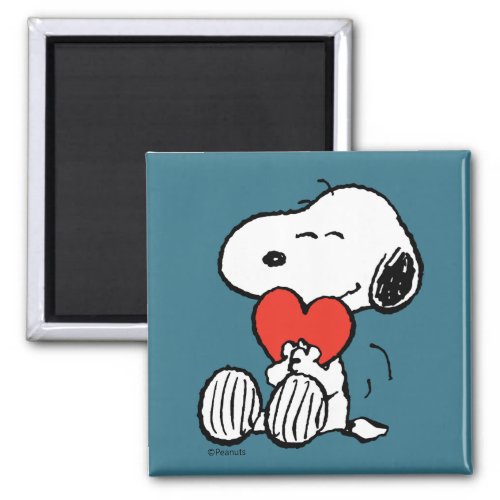 Peanuts  Valentines Day  Snoopy Heart Hug Magnet