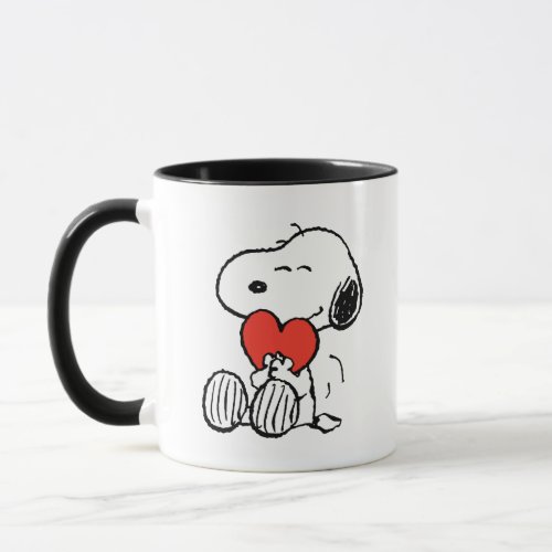 Peanuts  Valentines Day  Snoopy Heart Hug Mug