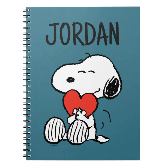 Peanuts | Valentine's Day | Snoopy Heart Hug Notebook | Zazzle