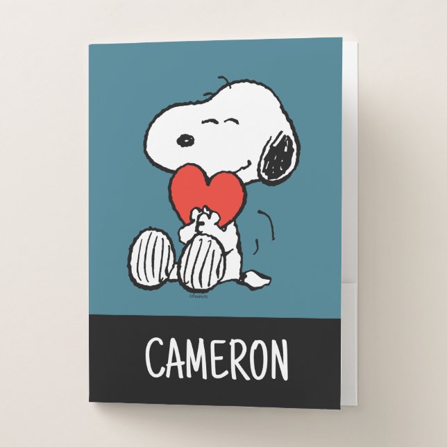 Peanuts | Valentine's Day | Snoopy Heart Hug Pocket Folder (Front)