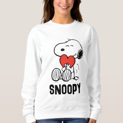 Peanuts  Valentines Day  Snoopy Heart Hug Sweatshirt