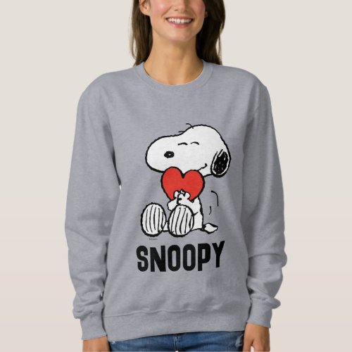 Peanuts  Valentines Day  Snoopy Heart Hug Sweatshirt