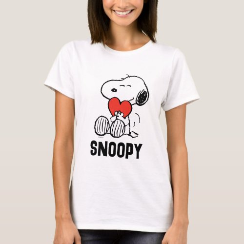 Peanuts  Valentines Day  Snoopy Heart Hug T_Shirt