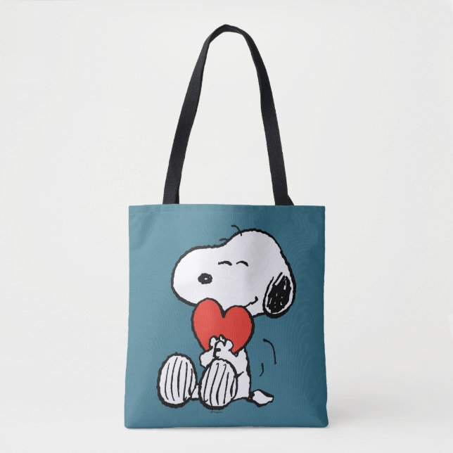 Peanuts | Valentine's Day | Snoopy Heart Hug Tote Bag (Front)