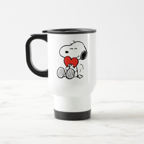 Peanuts  Valentines Day  Snoopy Heart Hug Travel Mug