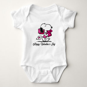 Peanuts   Valentine's Day   Snoopy With Valentines Baby Bodysuit
