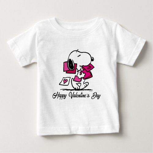 Peanuts  Valentines Day  Snoopy With Valentines Baby T_Shirt
