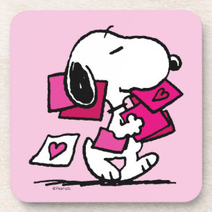 Peanuts Valentine's Day Snoopy With Valentines Beverage Coaster