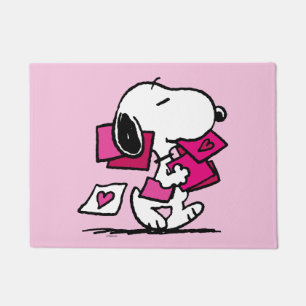Peanuts   Valentine's Day   Snoopy With Valentines Doormat