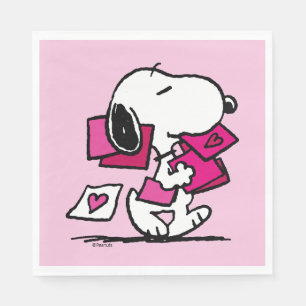 Peanuts Valentine's Day Snoopy With Valentines Napkins