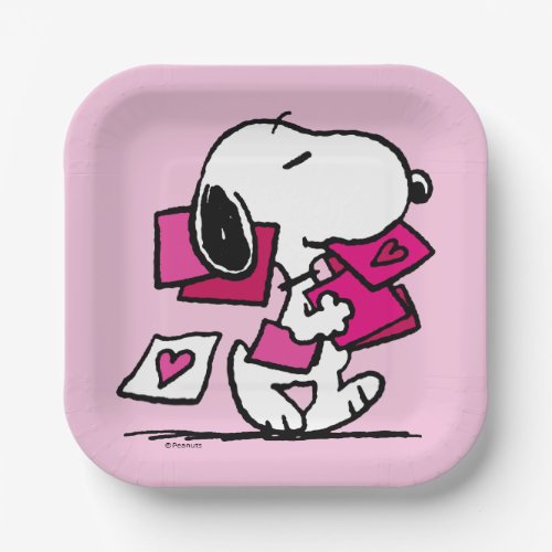 Peanuts  Valentines Day  Snoopy With Valentines Paper Plates