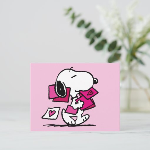 Peanuts Valentine S Day Snoopy With Valentines Postcard Zazzle Peanuts Valentine S Day Snoopy With Valentines Postcard Zazzle