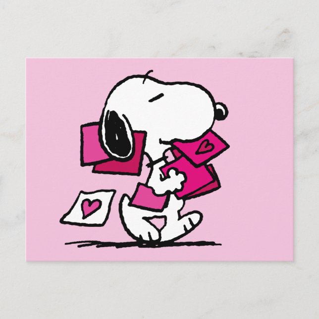 Peanuts | Valentine's Day | Snoopy With Valentines Postcard (Front)