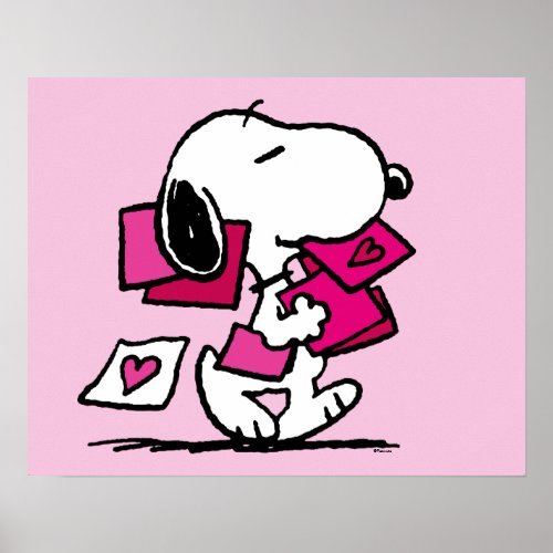 Peanuts  Valentines Day  Snoopy With Valentines Poster