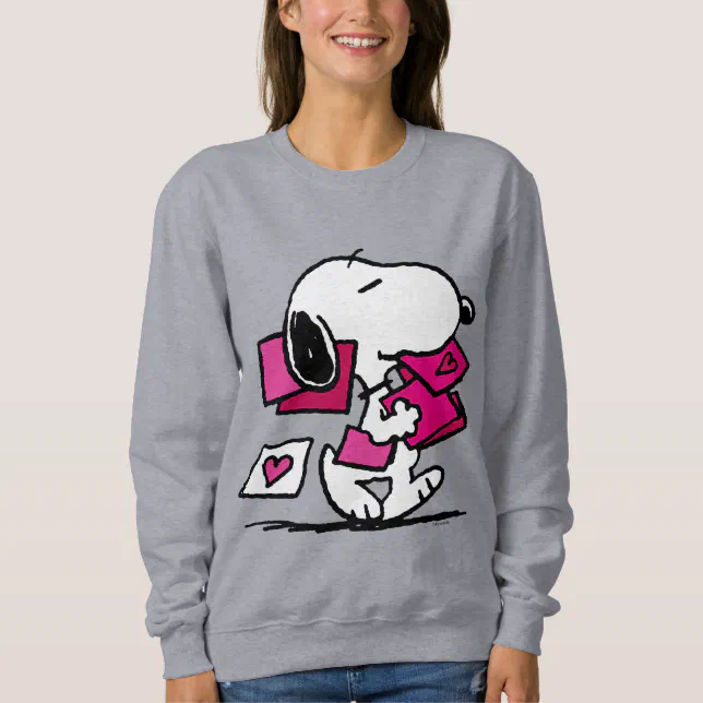 Peanuts | Valentine's Day | Snoopy With Valentines Sweatshirt | Zazzle