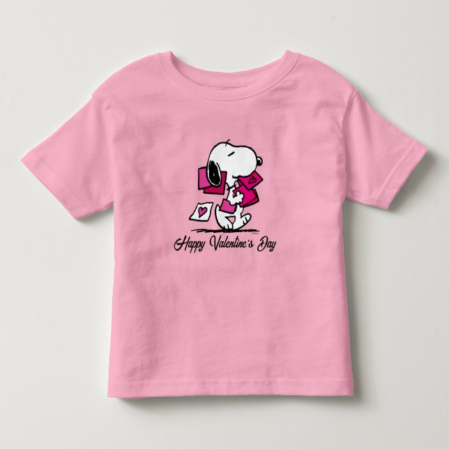 Peanuts | Valentine's Day | Snoopy With Valentines Toddler T-shirt (Front)