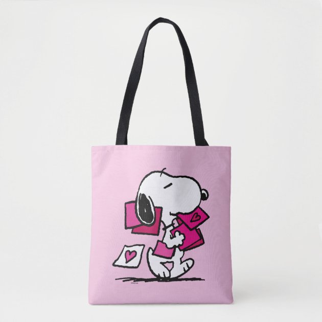 Peanuts | Valentine's Day | Snoopy With Valentines Tote Bag | Zazzle