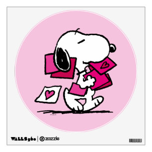 Peanuts Valentine's Day Snoopy With Valentines Wall Decal