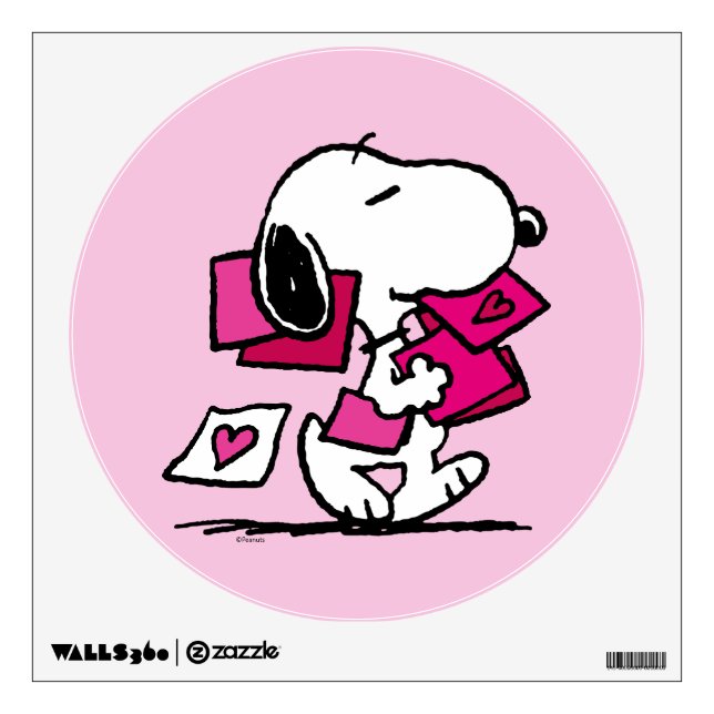Peanuts | Valentine's Day | Snoopy With Valentines Wall Decal (Front)