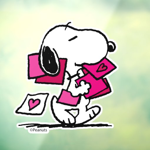 Peanuts Valentine S Day Snoopy With Valentines Window Cling Zazzle Peanuts Valentine S Day Snoopy With Valentines Window Cling Zazzle