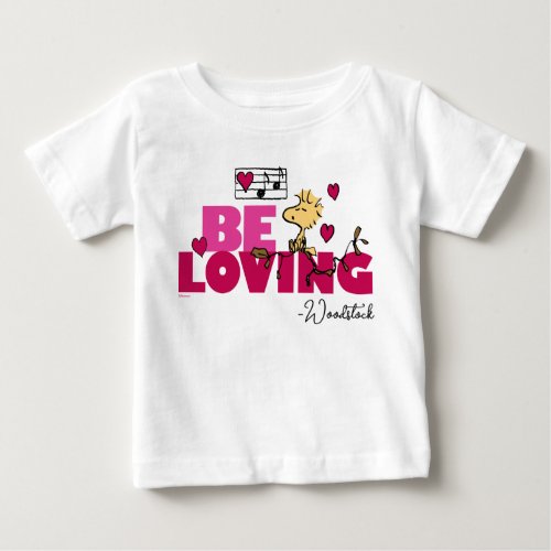 Peanuts  Valentines Day  Woodstock Be Loving Baby T_Shirt