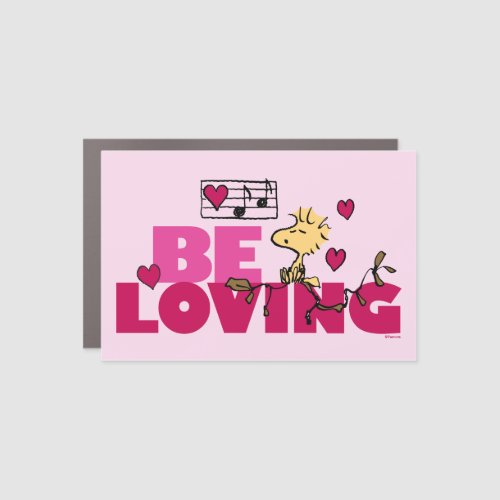 Peanuts  Valentines Day  Woodstock Be Loving Car Magnet